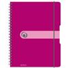 Herlitz - Taccuino To Go con spirale, formato A4, 80 fogli, colore: Lilla