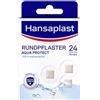 Hansaplast Aqua Protect cerotti tondi (24 strisce), cerotto impermeabile in materiale traspirante e bacteria shield, cerotto per ferite con forza adesiva extra forte e delicato sulla pelle