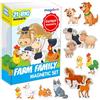 Magdum Magneti da frigorifero per bambini - Famiglia della fattoria 21 PCS | Animale magnetico educativo per frigorifero, lavagna bianca Giocattoli Montessori per scuola materna, casa Regalo per bambini