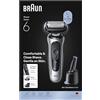 Braun Rasoio elettrico da uomo, serie 6, rasoio a umido e a secco, con centro SmartCare 4 in 1, accessori per regolabarba e body groomer, 100% impermeabile, durata 60 minuti, prodotto in Germania