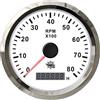 osculati Contagiri elettronico universale 0-8000 RPM bianco ghiera lucida con conta ore