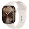 Apple Watch 10 Cellular 46mm Gold Titanium Case with Starlight Sport Band - M/L - EU
