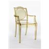 BELLELLI DESIGN SEDIA GHOST TRASPARENTE POLICARBONATO CON BRACCIOLI LA16 - AMBRA