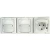 Kopp 131302006 Presa elettrica Schuko a 3 vie con coperchio