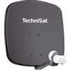 TechniSat DIGIDISH 45 - Parabola per 2 partecipanti (sistema satellitare piccolo da 45 cm - set completo di staffa a parete e doppio LNB universale) grigio