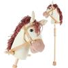 BIECO Cavallo a Spina Ginger | Cavallo Cavalcabile per Bambini | Hobby Horse Realistico | Testa di Cavallo con Bastone | Giochi Bambini 1 Anno Femmina Regalo 1 Anno Cavallino interattivo Bambina