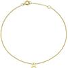 Carissima Bracciale da donna in oro 9 kt, con iniziale, regolabile, 15-18 cm