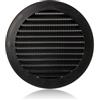 ABOUT VENT 125mm Griglia Ventilazione in Plastica ABS Nera con Zanzariera - Griglie Aerazione Rotonde