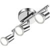 Aigostar Faretti LED Soffitto Orientabili, Lampada da Soffitto GU10, 3 Luci Lampadario Camera da Letto Cucina Soggiorno 220V (Lampadine non incluse), 2 pezzi