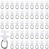 EASYKEENECOM 110 Puleggia Per Tende, Guida Interna Rulli per tende in plastica,Tende Per Scorrimento Cursori, Gancio per Tende Scorrevoli, Ganci Plastiche per Tende, Tenda Binario Gancio Ganci Scorrevoli (Bianco)