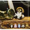 Kitan Club Sitting Raccoon Dogs 6ps Set Gashapon Gacha Capsule Toy Figure Kitan Club Tanuki