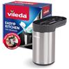 Vileda Porta Spugna per Lavello in Acciaio Inossidabile - Portaspugna da Cucina con Ventosa Senza Foratura - Mini Organizer Lavello Cucina per Spugne e Spazzole - Organizzatore per Lavello