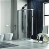 KAMALU Box doccia 90x90cm semicircolare vetro trasparente anticalcare KF2000