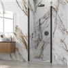 KAMALU Porta doccia battente 95 cm colore nero altezza 200h | KS2800N