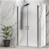 KAMALU Porta doccia saloon 85 cm vetro opaco altezza 200h | KSAL2800AI