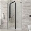 KAMALU Porta doccia battente 80-85cm e fisso colore nero | KPX4000N