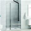 KAMALU Doccia nicchia 120cm battente con 2 fissi laterali KPX6000