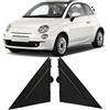 KIMISS Copribandiera per Specchietti Porta Triangolo Specchietto Fiat 500 Modanatura Triangolo Specchio Porta Decorazione Rivestimento della Piastra Triangolare dello Specchietto Retrovisore