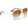 Ray-Ban RB3025 001/51 Aviator - Occhiali da Sole Unisex in Metallo Oro con Lenti Marrone Sfumato