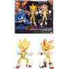JAKKS Pacific Sonic The Hedgehog Set di Action Figure Luminose Super Sonic e Super Shadow