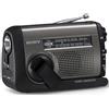 SONY ICF-B99/S Portatile FM AM Wide FM Radio Manovella Ricarica Solare USB IPX4