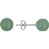 Schmuck Les Poulettes LES POULETTES BIJOUX - Orecchini Chiodo Argento 925 Rodiato e Perle di Avventurina 8mm