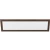 Eglo Led Panel Piglionasso, con cornice decorativa in | legno, lampada da soffitto in legno marrone scuro, luce da cucina e ufficio, illuminazione bianco neutro, L 124,5 cm