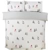 Rapport home Set di biancheria da letto natalizio invernale in microfibra, set copripiumino king size multicolore