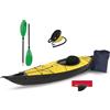 Gumotex Canoa Gonfiabile Swing 1 Giallo con Pinna 043910-Y (6/D2) GUMOTEX + Pagaia Touring-2 div. in 2 parti + Pompa GUMOTEX
