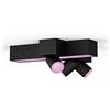 Philips Hue White and Color Ambiance Centris, Plafoniera Smart LED, 4 Faretti centrali orientabili, Bluetooh, Nera