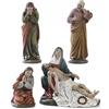 PABEN Set 4 statue Deposizione di Gesù dalla croce Presepe Pasquale in resina cm.13 by Paben