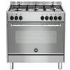 Ⓜ️🔵🔵🔵 LA GERMANIA AMN965EXV/24 - Cucina, 5 Fuochi Gas, Acciaio Inox, Forno Elettrico Multifunzione, 90x60 cm, Serie Americana, Nuova Classe A