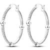 MISEFF Orecchini da donna in argento Sterling ipoallergenici, orecchini a cerchio in argento Sterling 925, gioielli minimalisti per tutti i giorni da donna, Taglia unica, Argento sterling, Zirconia