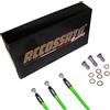 ACCOSSATO Kit Completo Tubi Freno Verdi Moto Kawasaki - KX250 (2006-2008), Layout S, Numero Tubi: 1