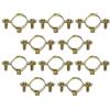AERZETIX - C60428 - Set di 10 morsetti supporti semplici di fissaggio Ø20mm - fissaggio a parete tubo di rame serraggio a vite idraulico riscaldamento sanitario - in acciaio