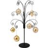 HOHIYA Ornament Tree Display Stand Holder Hanger 20 Inch Wire Hook Hanging Metal for Christmas Swarovski Crystal Glass Decorations Gift Taiwan Made Black
