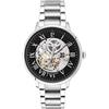 CRISTAL JOYAS Pierre Lannier 317B131 - Orologio da uomo automatico, 42 mm, quadrante nero, cinturino in acciaio