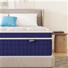 Bednew Materasso una Piazza e Mezza 120x200cm, Materasso a Molle Insacchettate Indipendenti 7 Zone, Memory Gel, Supporto Lombare, Spessore 30cm, Öko-Tex, 101 Notti di Prova