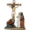 PABEN Articoli Religiosi by Paben Statua Calvario Crocifissione Gesù con Pie donne cm.16 in resina Presepe Pasquale