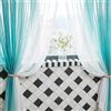 Melodieux Tende Tasparente Ombre Tende per Interni 2 Pezzi, 140x260cm Blu/Bianco