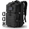 Hannibal Tactical Zaino d'assalto Molle, zaino tattico militare da campeggio con portaborraccia, 45 l/28 l, Rosa, 45L