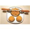 Tagliapasta.com - Schiacciapatate con Manico in Legno, Pressa in Acciaio Inox - Strumento Multiuso per Passatelli, Purè di Patate, Zucca, Mozzarella - Prodotto in Italia