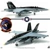 Hobby Master JC Wings 1/72 JCW-72-F18-003 F/A-18E Hornet USN VFA-137 Kestrels USS Carl Vinson