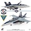 Hobby Master F/A-18C Hornet USN VFA-34 Blue Blasters, JC Wings 1/72 JCW-72-F18-018