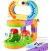 Wdebay klick Rail - Set di treni elettrici 3D Magic Flexible Race Track per bambini di 3, 4, 5, 6, 7, 8 anni, 48 pezzi, blocco per auto da corsa con anti-gravità, giocattolo educativo STEM per ragazzi