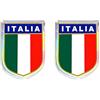 4R Quattroerre.it 32124 Adesivo 3D Stickers Scudetto Italia HQ, Set da 2, 27 x 33 mm