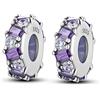 Parmuz in Argento Sterling 925 Clip charm Compatibile con Bracciale e Collane Spacer Ciondoli di perline ferma per braccialetti con ciondoli Regalo di gioielli per donna