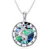 enjoylifecreative Collana Segno Zodiacale Sagittario, Collana con ciondolo in conchiglia di abalone con oroscopo in argento sterling 925, Astrologia Costellazione Compleanno Gioielli Regali per Donne Ragazze