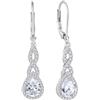 JO WISDOM Orecchini Pendenti Infinito Argento 925 Donna con Taglio a pera 3A Zirconia cubica
