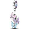 Parmuz 925 Ciondoli in argento sterling per braccialetto Caro stella Moon Travel Butterfly Cross Ciondoli per donna che penzola Follers Pearls Jewelry Gift